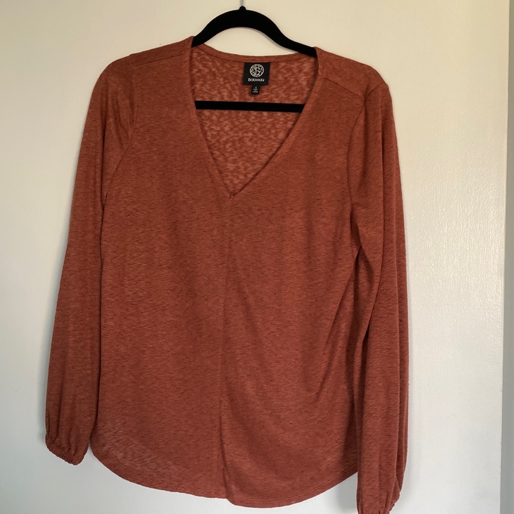 Bobeau long sleeve top